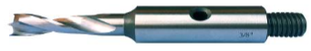 HSS Brad Point Screw-In Shank Drill Bit – 1-3/4" Twist Length – Bell 24
